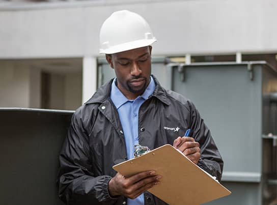 Man with a clipboard